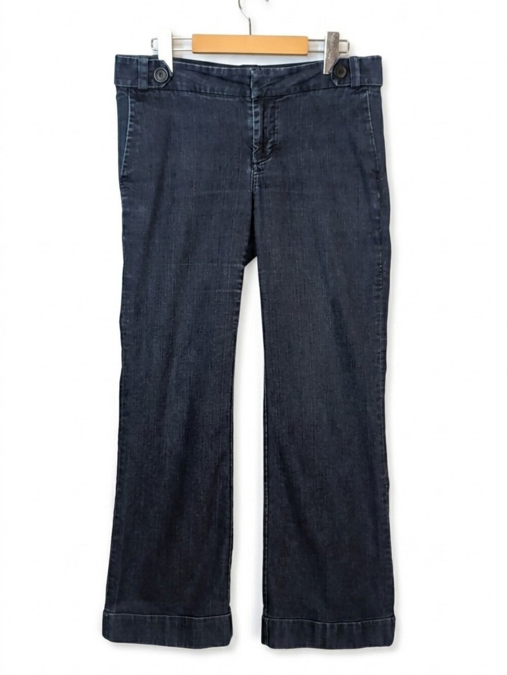 Banana Republic Dark Wash Classic Trouser Leg Denim Jeans Womens Size 8 Blue